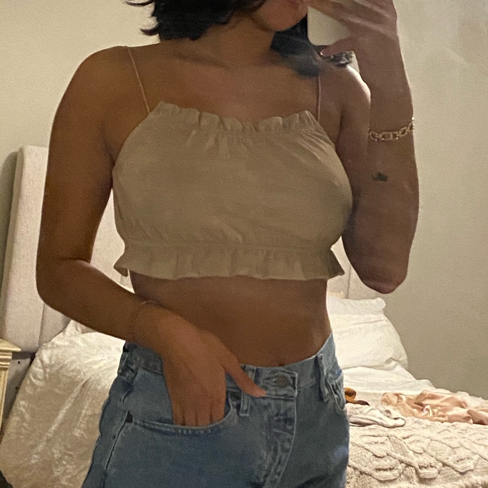 Tan crop top